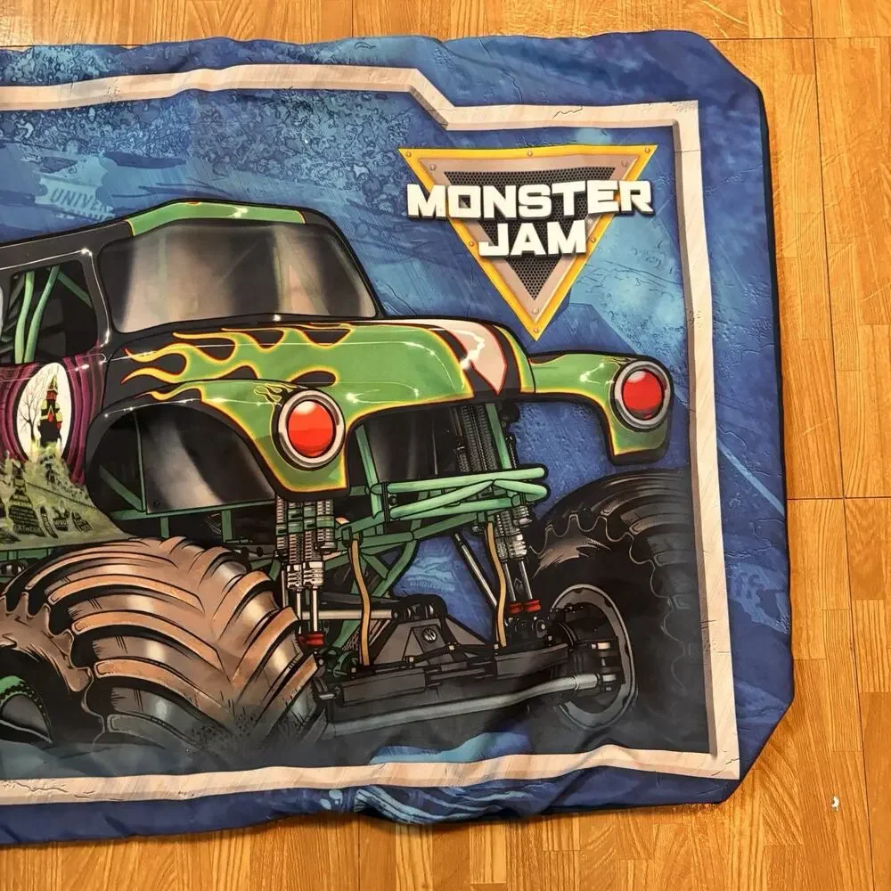 Monster Jam Grave Digger Pillowcase Standard Blue Kids Bedding Home Decor